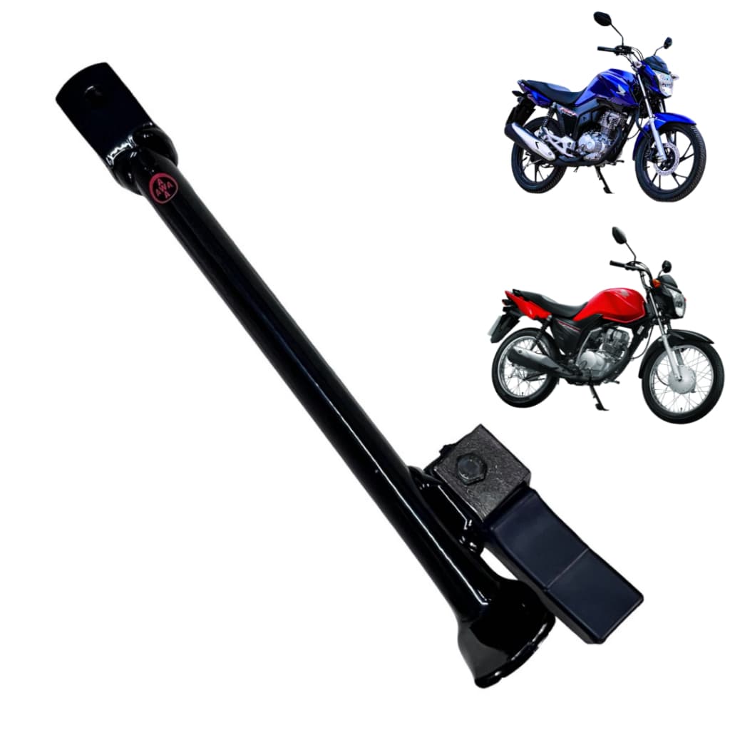 Pezinho Lateral Para Moto Cavalete Descando Com Borracha Motos Honda Cg Fan Titan