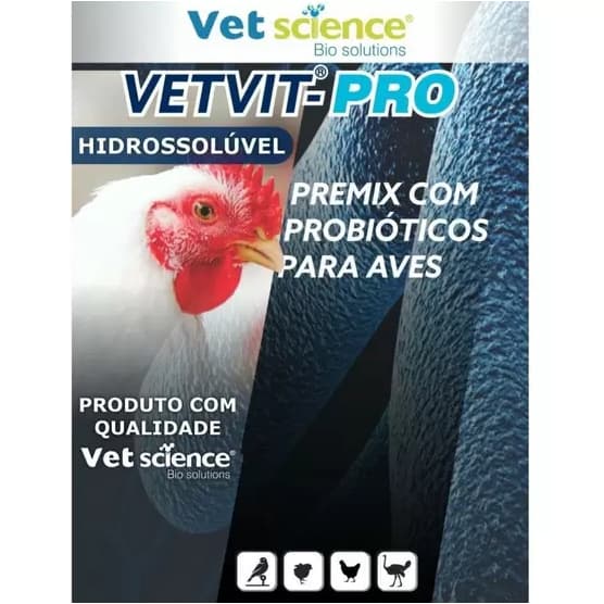 Vetvit-pro Premix Aminoácidos E Vitaminas 100 Gramas - VETSCIENCE