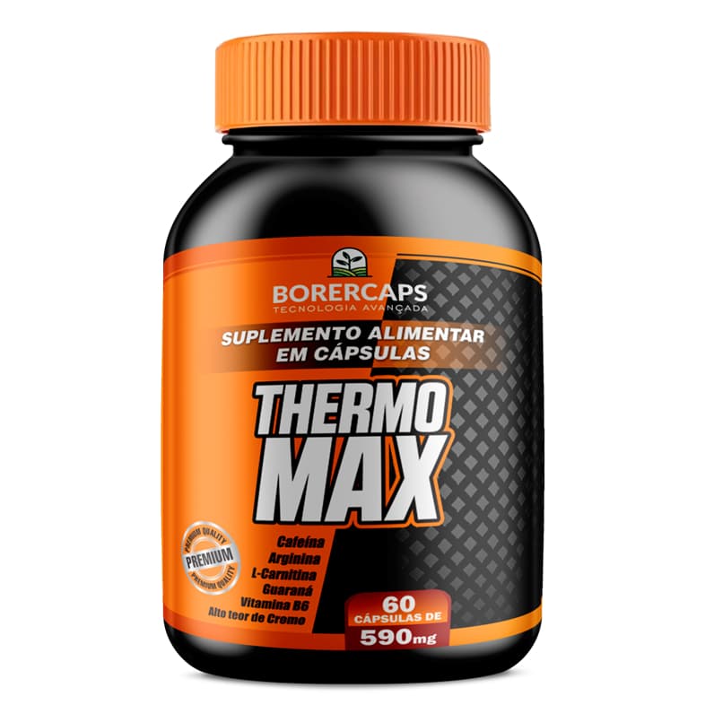 PRÉ TREINO THERMOMAX ACTIVE FAT BURNER C/ THERMO PHASE BORERCAPS 1.000mg/dose