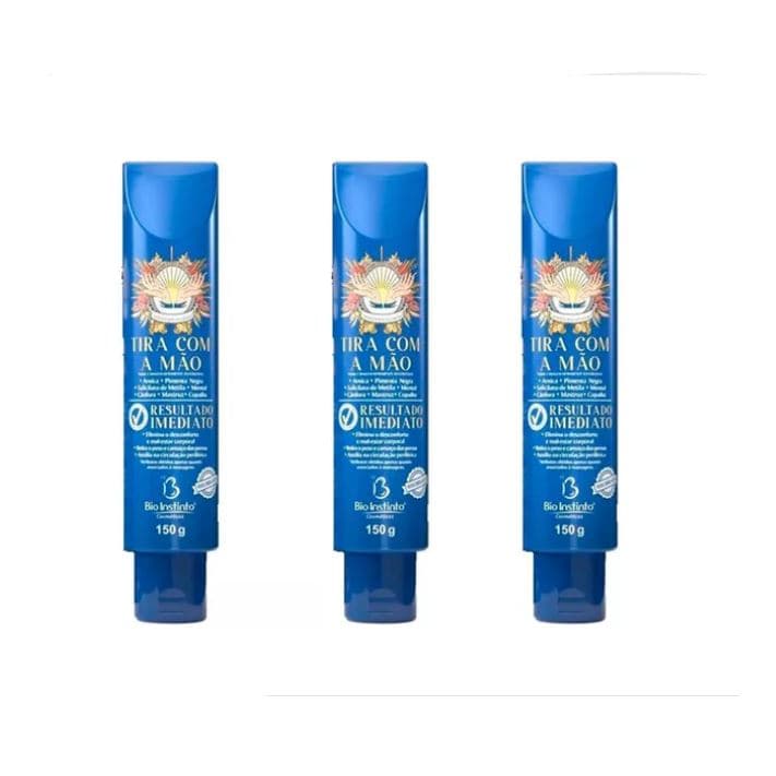 kIT 3 PomadaS Massageadora Tira Com A Mão -  150g -Dor Muscular -Bio Instinto