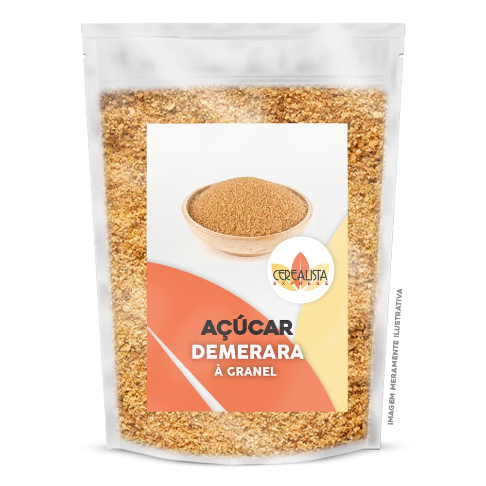 Açúcar Demerara Orgânico a Granel Adoçante Natural para Café Chás e Confeitaria