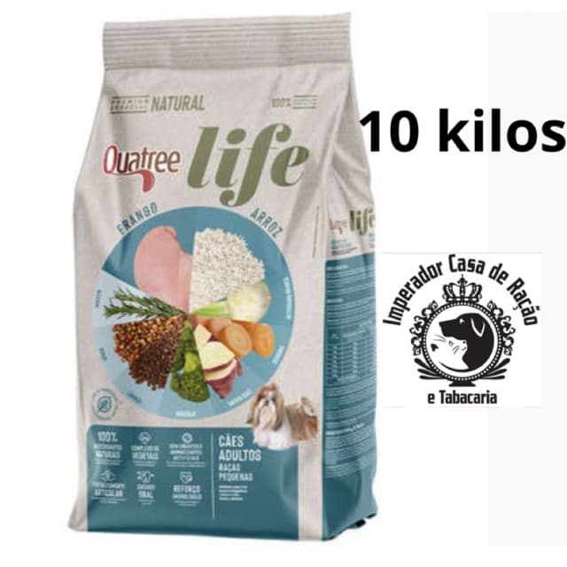 Ração de cachorro Quatree Life Frango e Arroz Cães Adultos Raças Pequenas 10,1 kilos