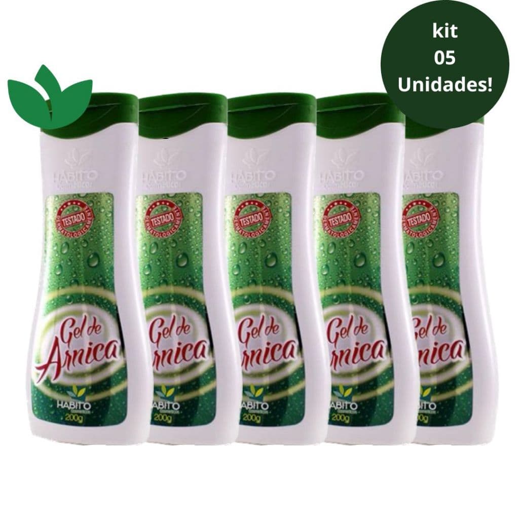 Kit 5 Unidades Gel de Arnica 200g Hábito Cosméticos