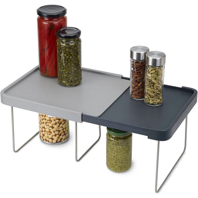 Prateleira Organizador Extensível Multiuso Retrátil Portátil Estante Expansiva Armário De Cozinha Mesa Abre Fecha