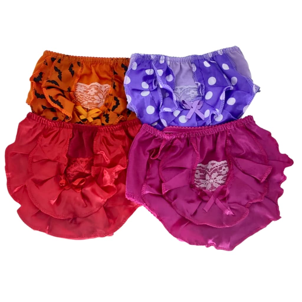 Kit 5 Calcinhas Tapa Fralda Bunda Rica Infantil Bebê Linda