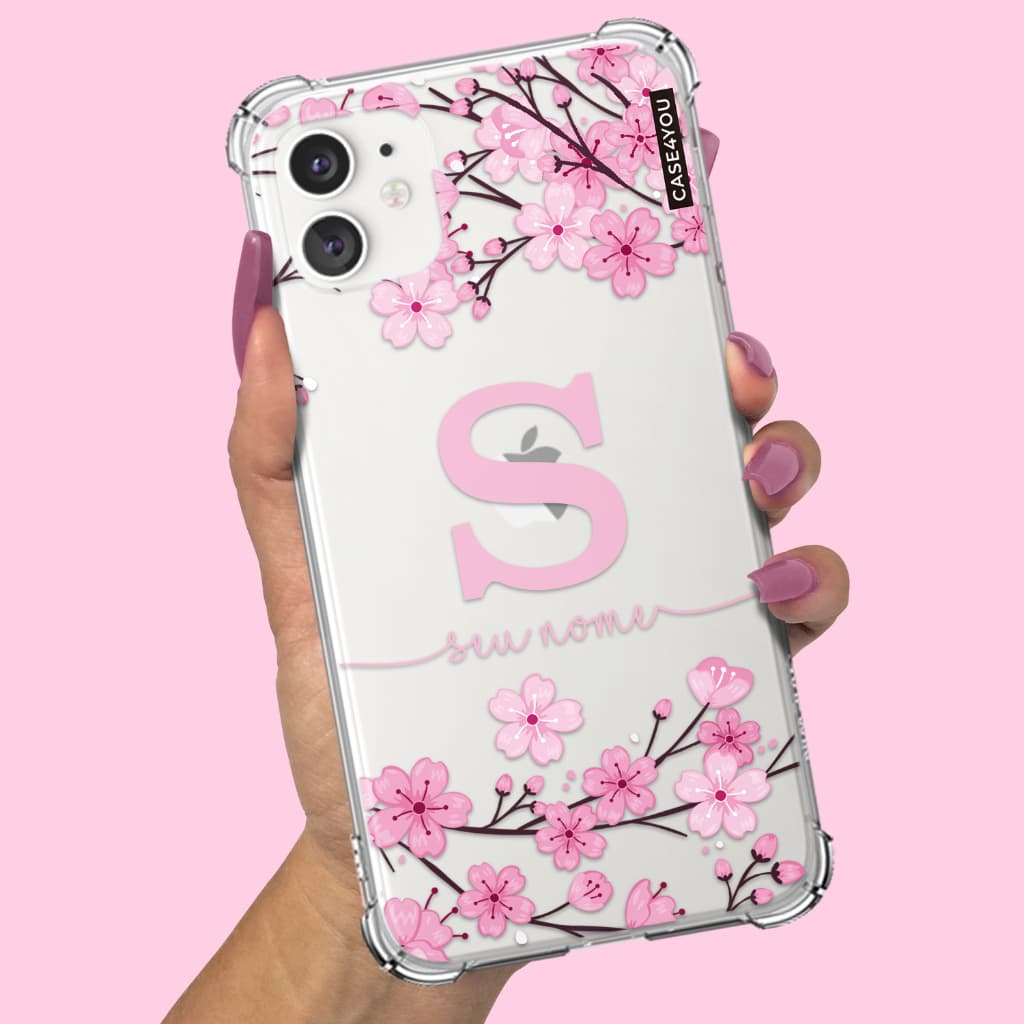 Capa Capinha de celular Personalizada Anti-impacto com nome Cerejeira 7
