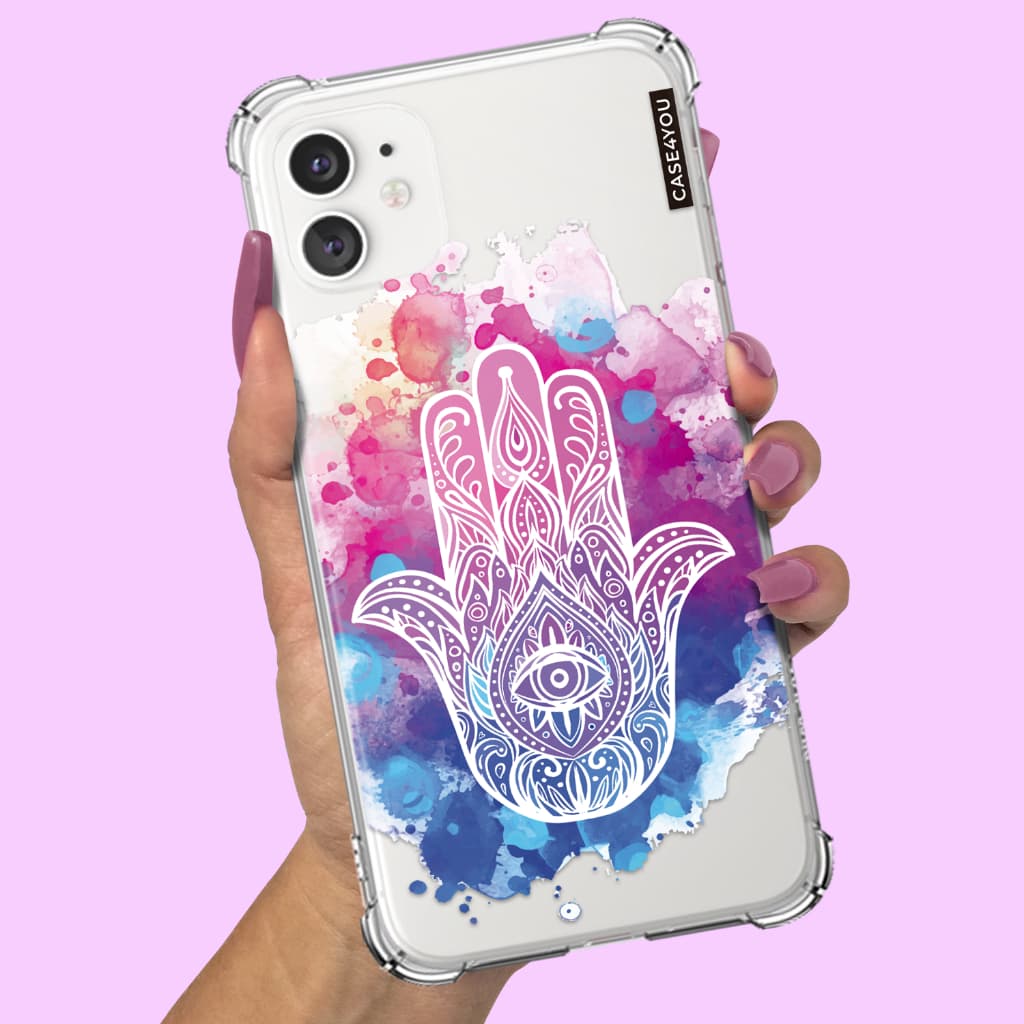Capa Capinha de celular Personalizada Anti-impacto  Mão de Fátima