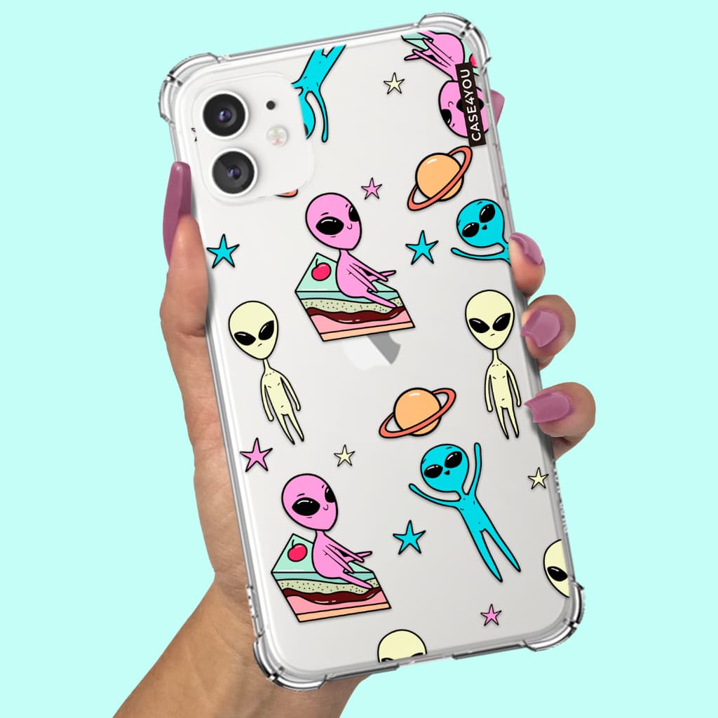 Capa Capinha de celular Personalizada Anti-impacto UFO Fofo Espaço