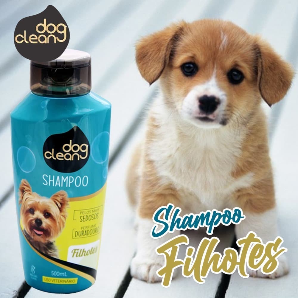 Shampoo para Cachorro Filhote 500ml Shampoo Cachorro Filhote Shampoo Pet Suave Cheiroso Dog Clean