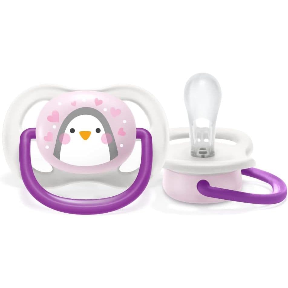 Chupeta Ultra Air 0-6M girl unitária Pinguim - Philips Avent
