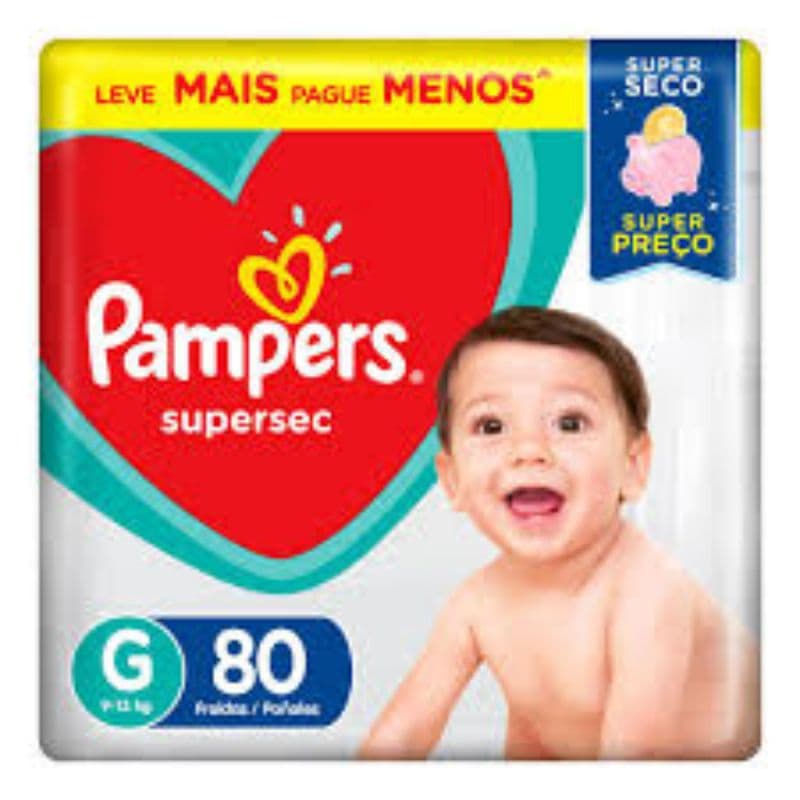 pampers supersec g 80 unidades