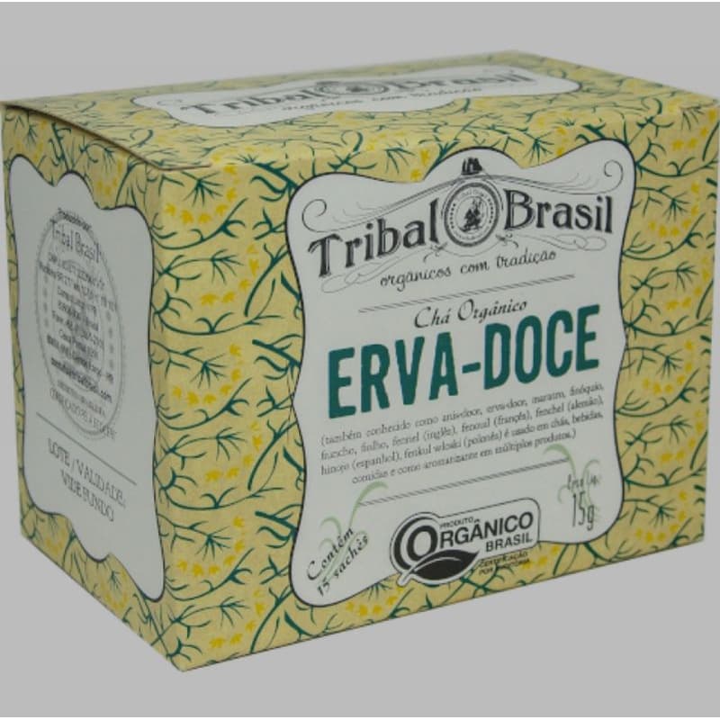Chá Orgânico Erva Doce Tribal Brasil