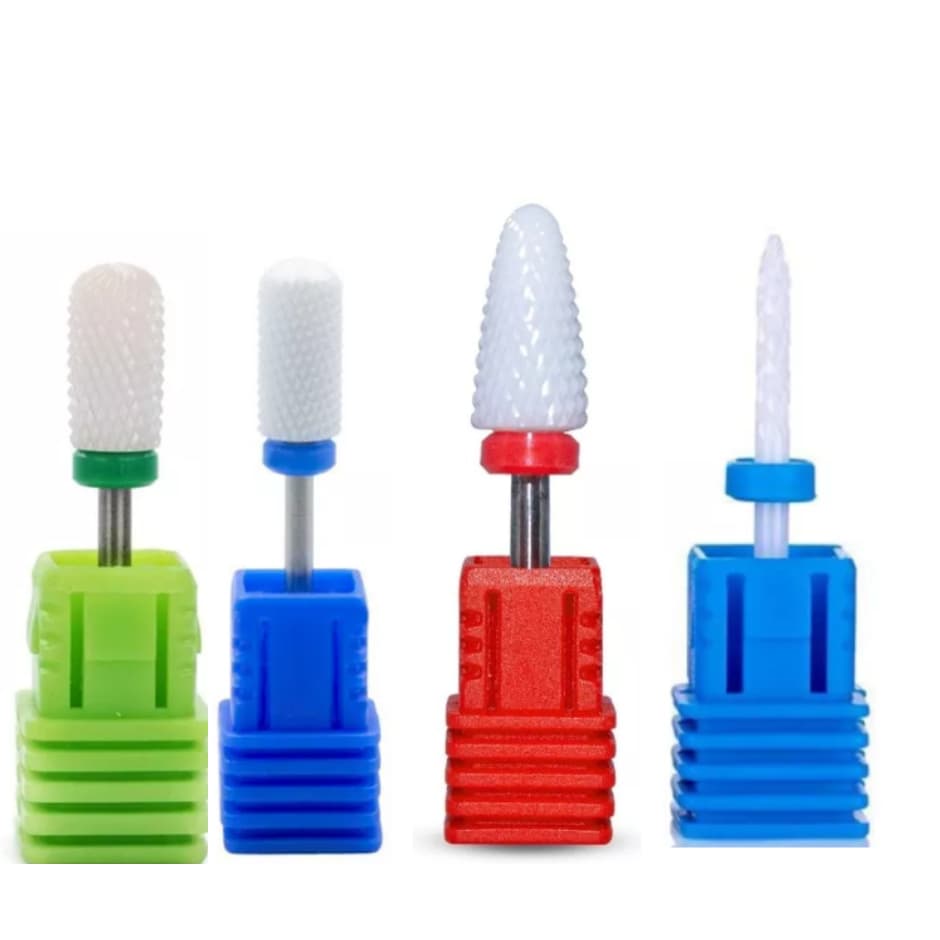 KIT COMPLETO 5 BROCAS DE CERAMICA  KIT MANICURE ACRIGEL