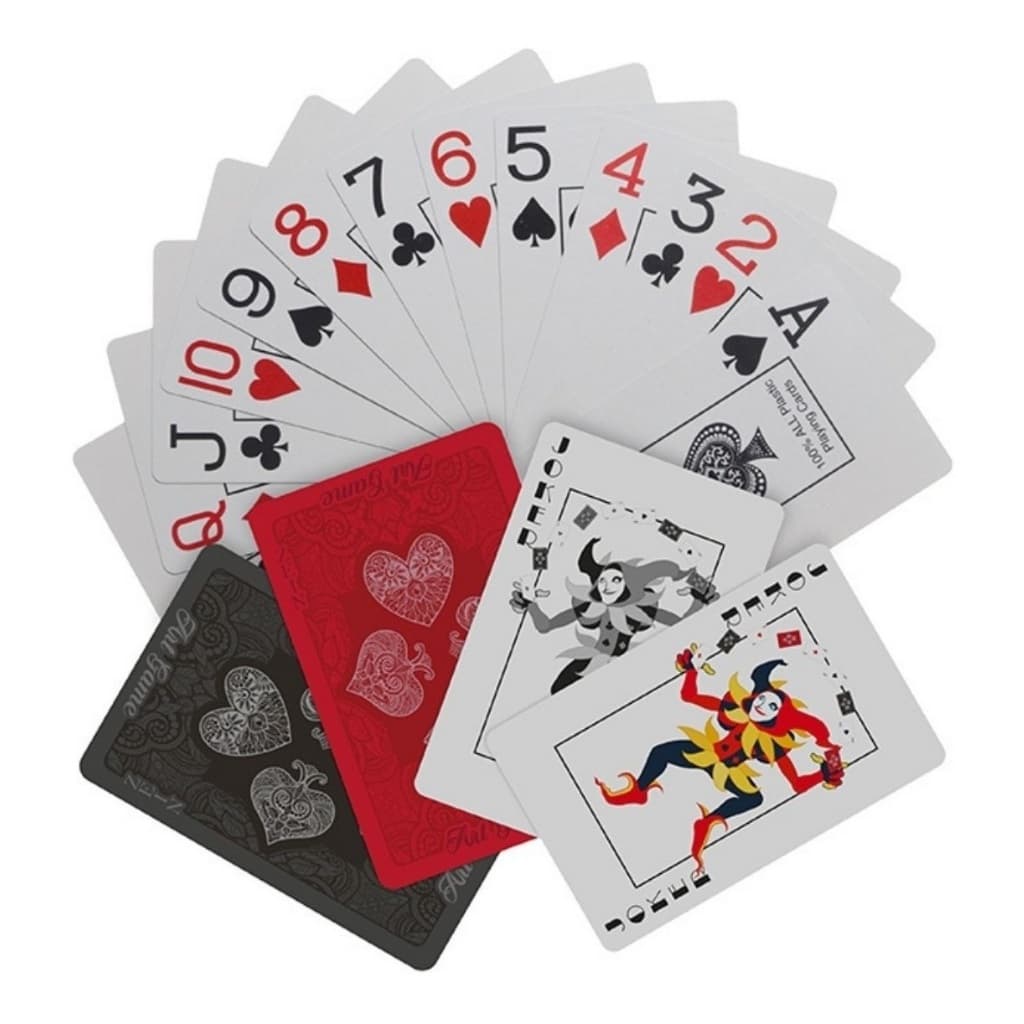 Cartas De Plástico em Estojo de Lata luxo Baralho Duplo, jogos com a família, jogo de baralho