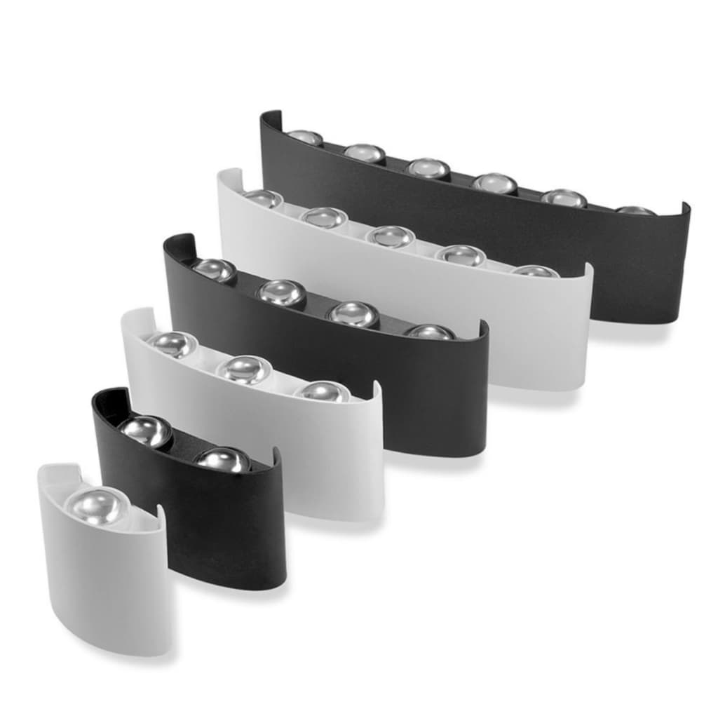 Arandela de Parede Luminária Meia Lua 4w 6w 8w 10w Fachos Cor Branco Ou Preta Led Branco Quente