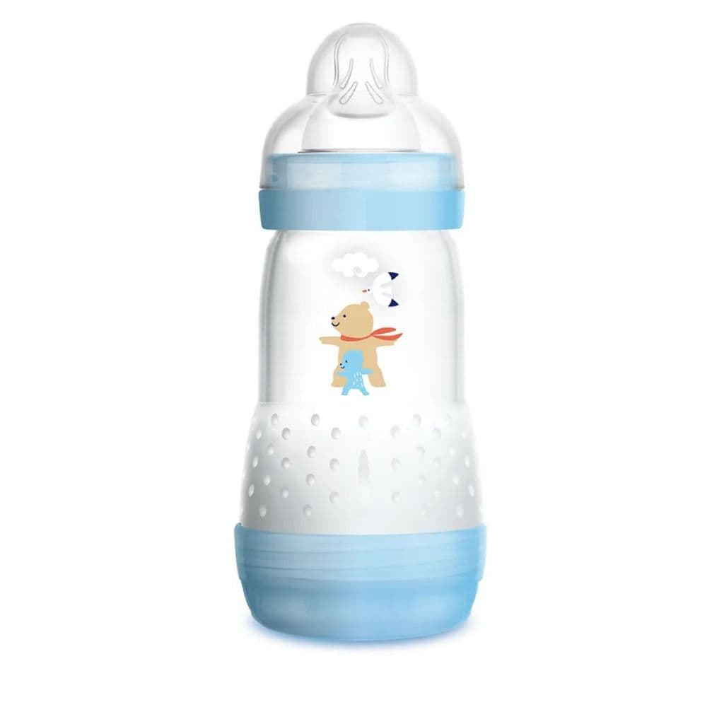 Mamadeira Infantil Bebê Menino Easy Start Sistema Anticólica Azul MAM 260ml
