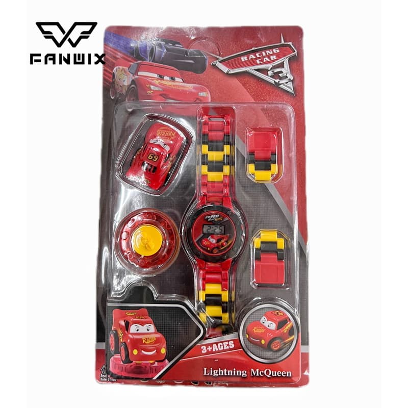 Relógio De Pulso Infantil Com Bloco De Montar Compatível  Princesa Rosa/ Príncipe/ Carrinho Mini Boneco de Lego, Fanwix
