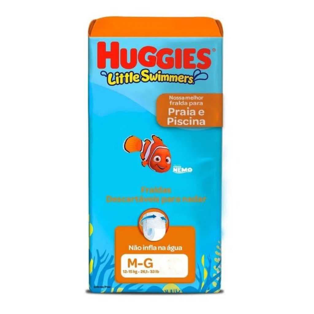 (FRACIONADA) 1 UN FRALDA PRAIA E PISCINA HUGGIES LITTLE SWIMMERS M/G
