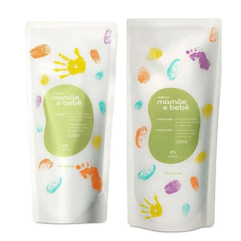 Refil Mamãe e Bebê Shampoo, Condicionador, Sabonete, Hidratante a escolher.