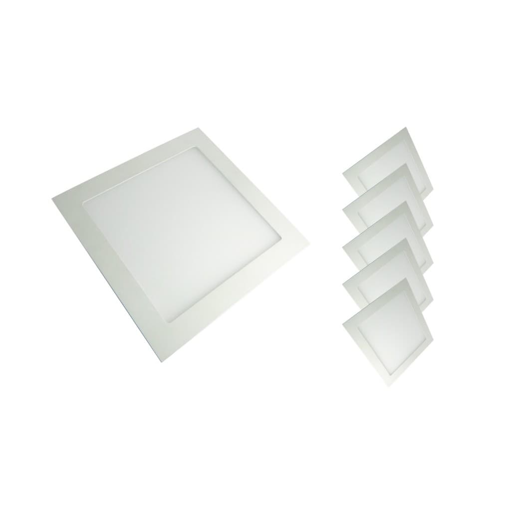 Kit 5 Painel Plafon Luminária Led Embutir Branco Frio, Branco Neutro ou Branco Quente Bivolt Ultraluz