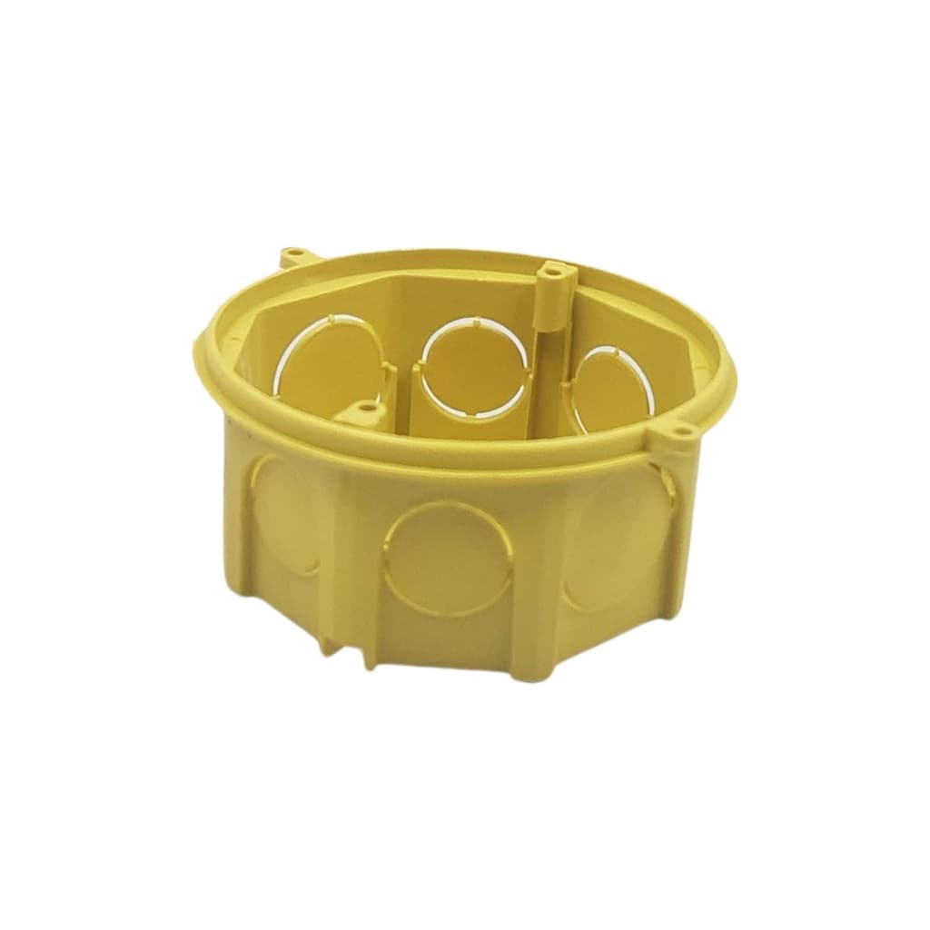 Caixa de Luz Octagonal 4x4  Amarelo Fundo Móvel Multitoc 10PÇ