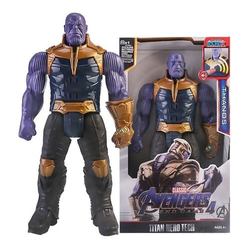 Boneco Marvel Thanos Articulado 30cm Vingadores Com Som Luzes Com Fala Avengers