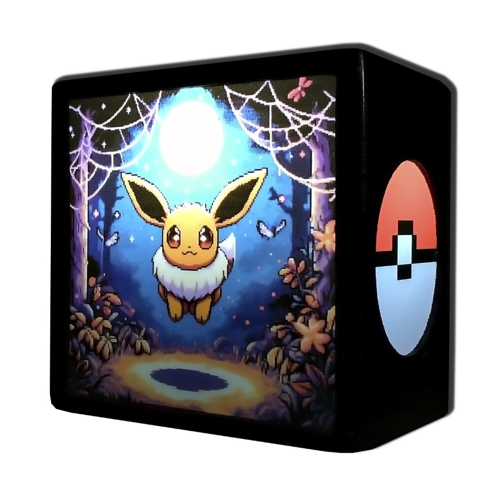 Luminária Abajur LED Pokémon Eevee - Decoração Gamer Retrô