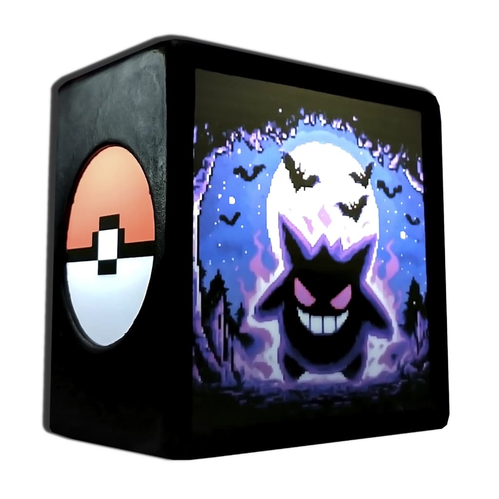 Luminária Abajur LED Pokémon Gengar - Decoração Gamer Retrô