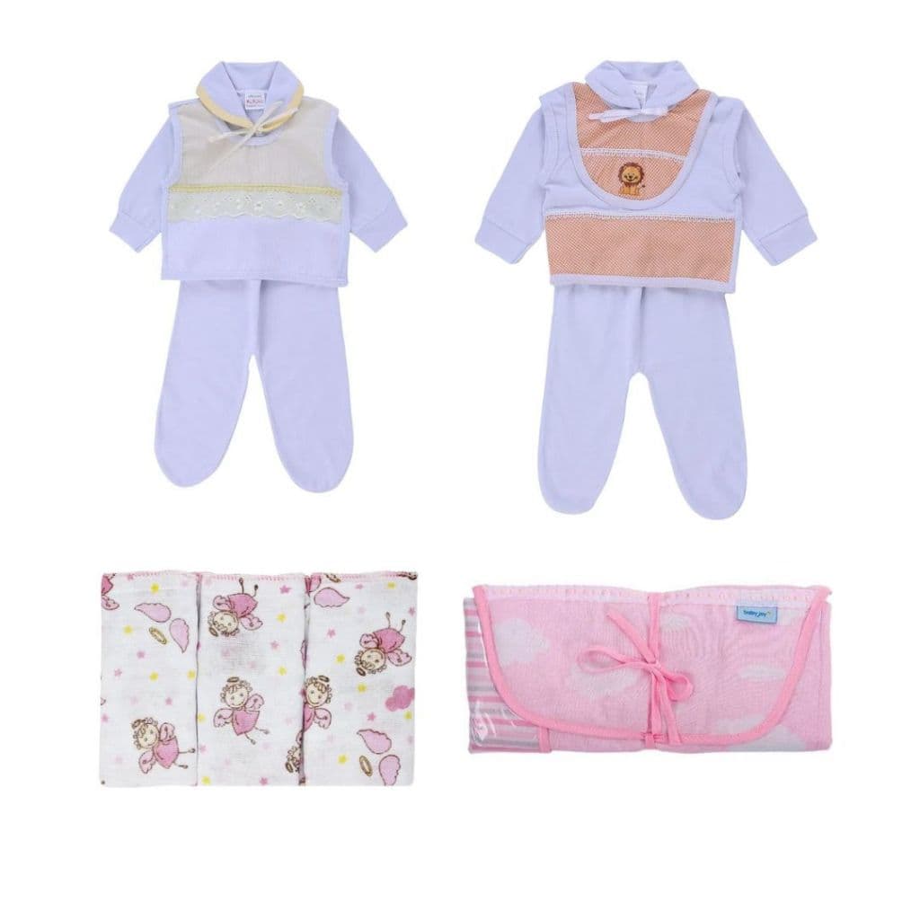 Enxoval Bebê Roupa bebê conjunto de pagão recém nascido Toalha Pano Fralda de Boca Babete Bebe Bordado 100% Algodão