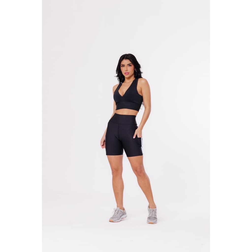 Short Feminino Academia Short Feminino Duas Linhas/ Moda Fitness Feminina