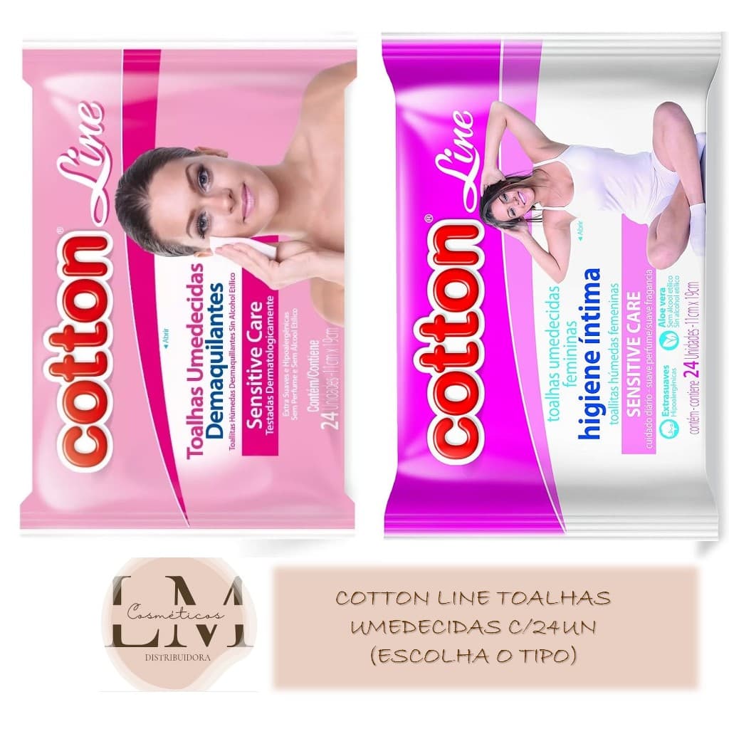 Cotton Line Toalhas Umedecidas com 24un (Escolha O Tipo)