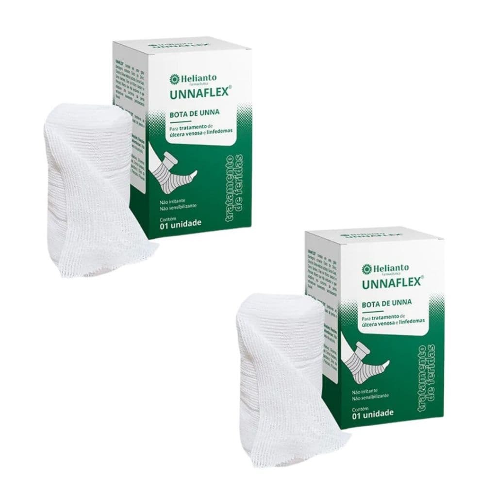 Kit 2 unidades Bota de Unna Unnaflex - Para Úlceras e Linfedemas - Helianto