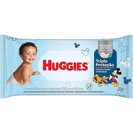 Huggies Lenço Umedecido Tripla Proteção Regular 88 unidades