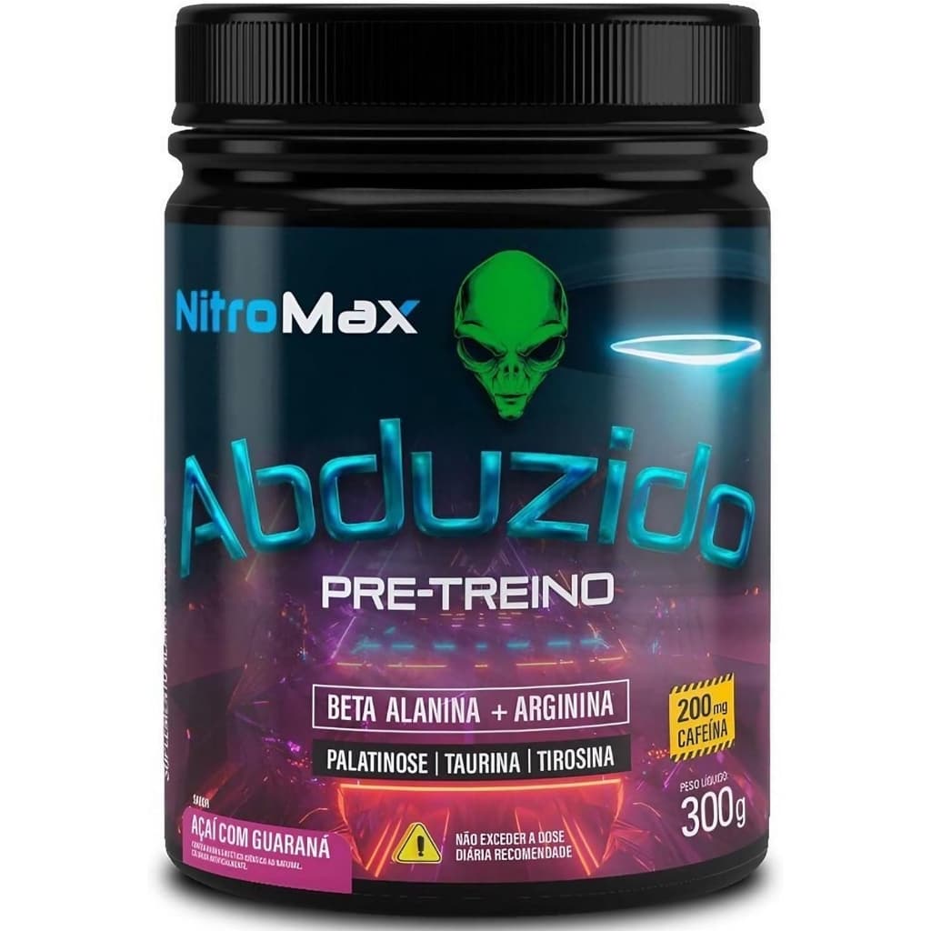 Abduzido Pré Treino - 300g - Nova Fórmula com 2g Beta Alanina / 2g Arginina - Nitromax