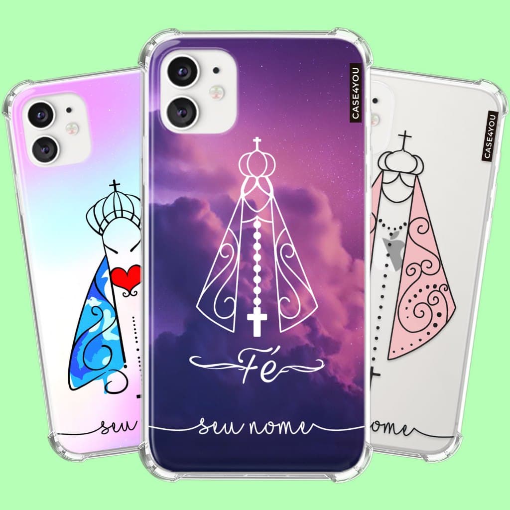 Capa Capinha de celular Personalizada Anti-impacto com nome Nossa Senhora