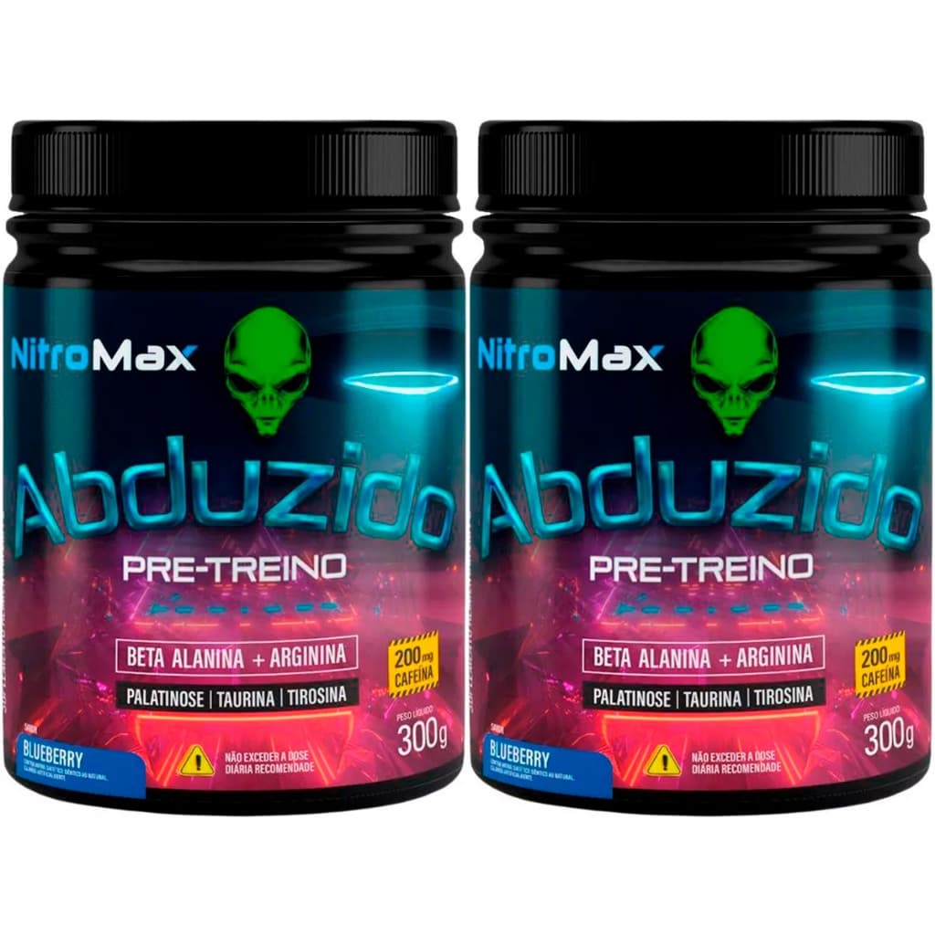Kit 2 Pré-Treino Abduzido 300g - (Beta Alanina + Arginina) - 2 Unid x 300g (600g) - NitroMax