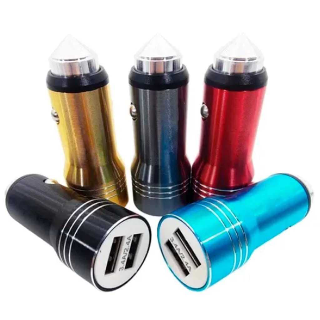 ASALOOG Carregador Veicular com 2 Entradas USB Carregamento Rápido Ref:301