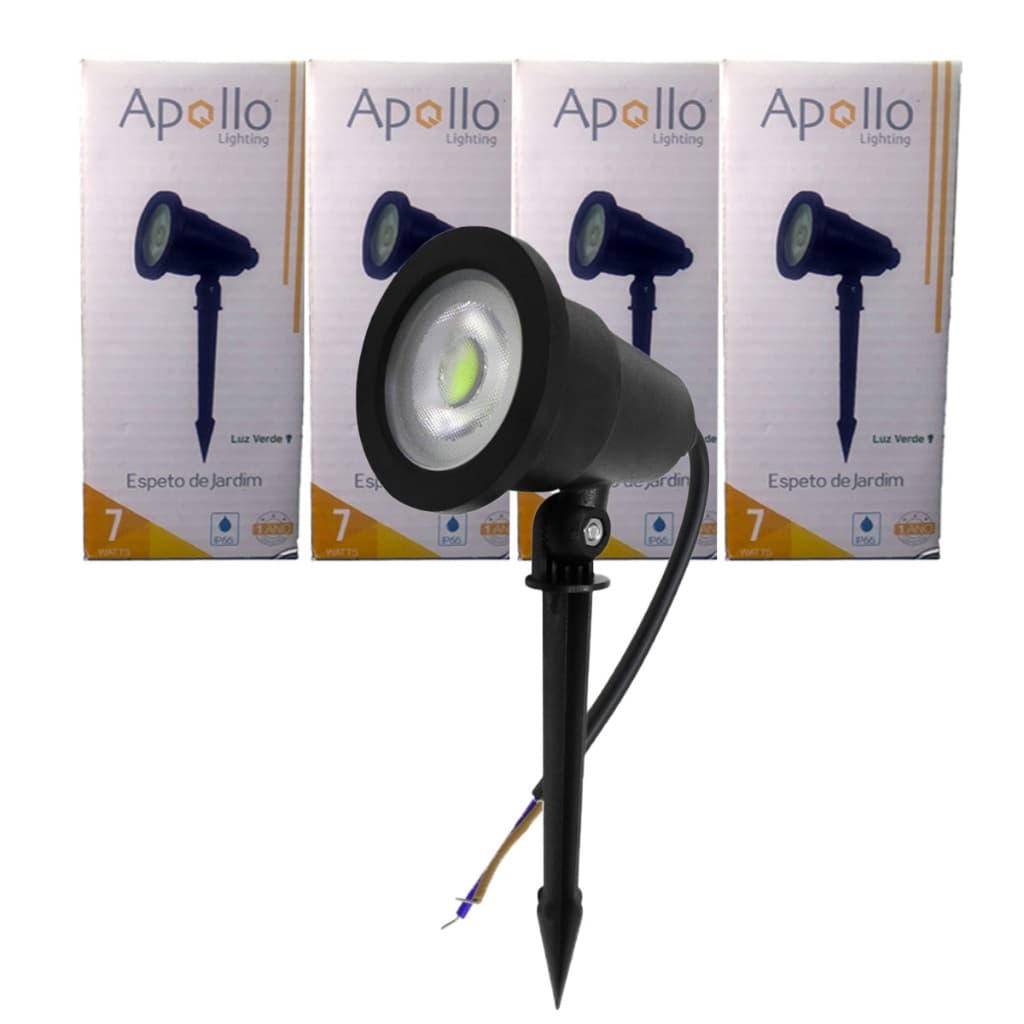 kit 4/8/12 un Luminária Espeto Jardim 7w  Luzes gramado  cor de luz  à prova d'água ip65 bivolt R
