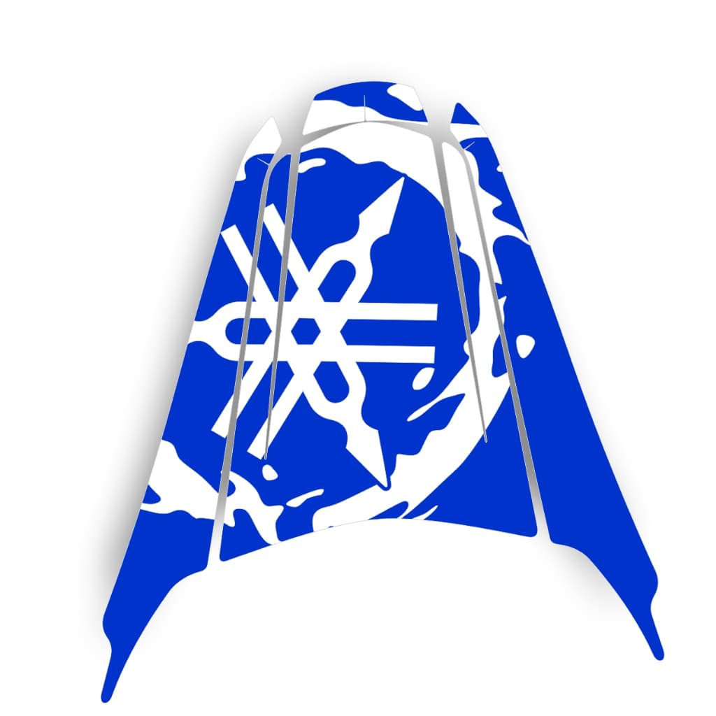 ADESIVO CARENAGEM TRASEIRA  MOTO LANDER COM LOGO DIAPASÃO / AZUL IDENTICO DA MOTO