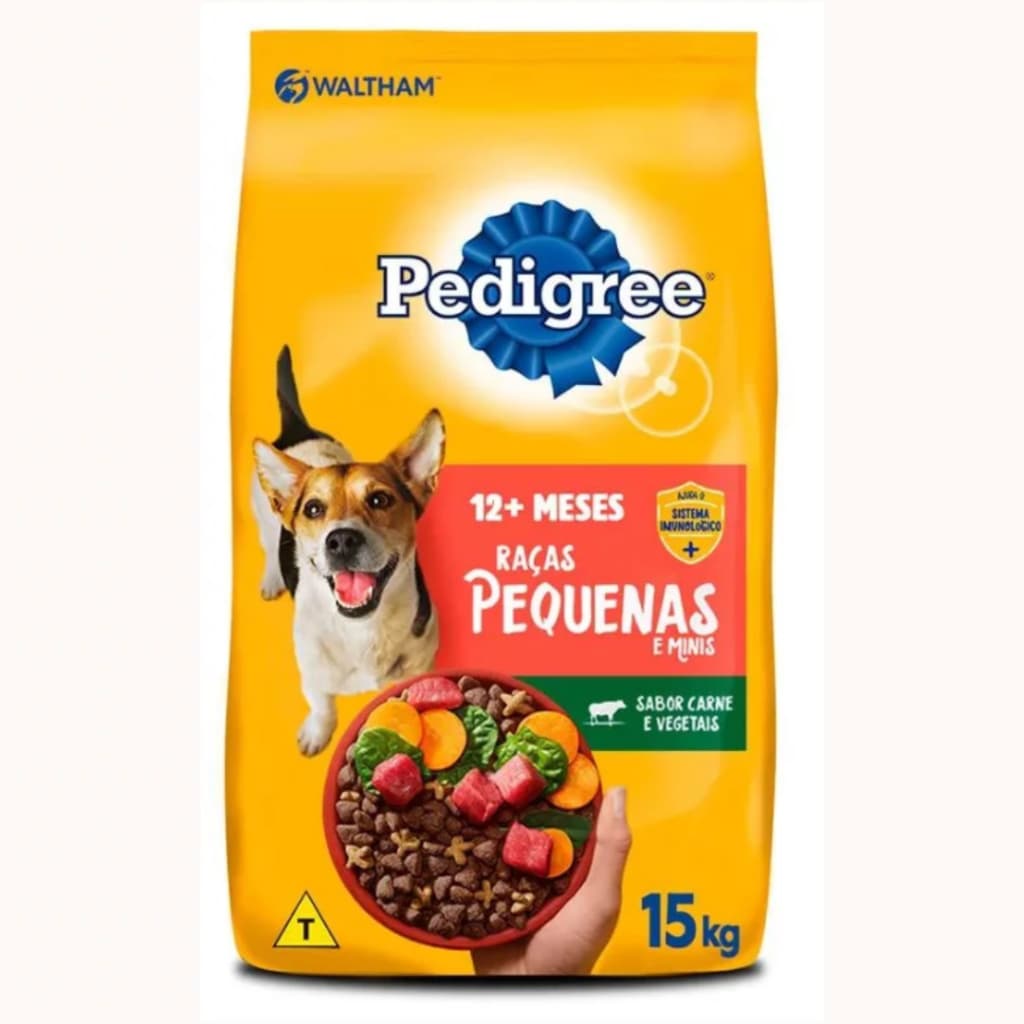 Ração Pedigree Para Cachorros Adultos De Raças Pequenas Sabor Carnes E Vegetais 15 kg