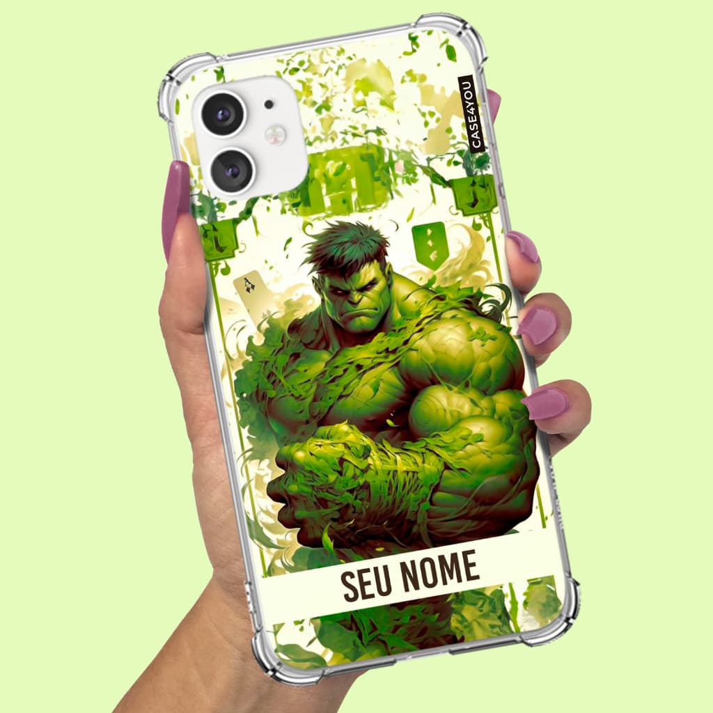 Capa Capinha de celular Personalizada Anti-impacto com nome Hulk 3