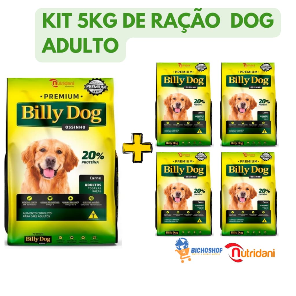 Ração para Cachorro Adulto Billy Dog Ossinho 5kg oferta