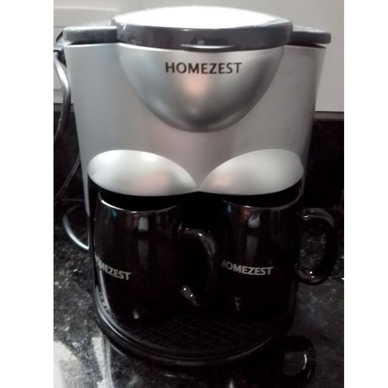 Cafeteira Elétrica Expresso Homezest Com 2 Canecas de 150ml Preto Coffee Maker 110V