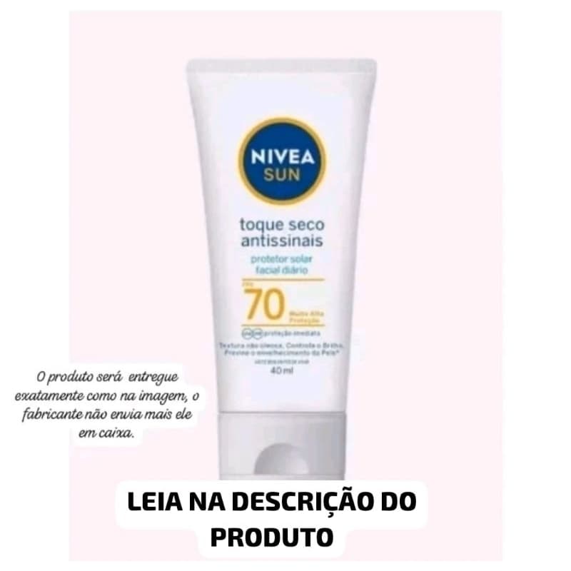 Protetor Solar Facial Nivea Sun FPS 70 Toque Seco Antissinais 40ml