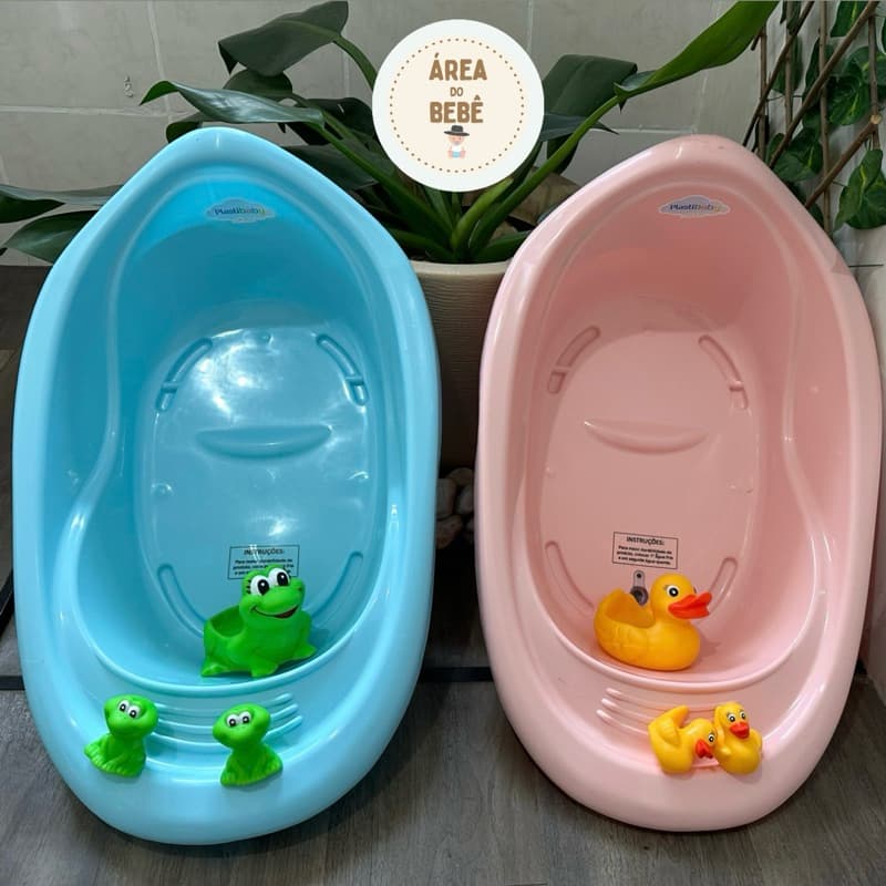 Banheira + Saboneteira de Bichinho + sapinho ou patinho menino menina unissex ursinho Para Bebê banho bebe rescém nascido enxoval transparente gravida gravidez