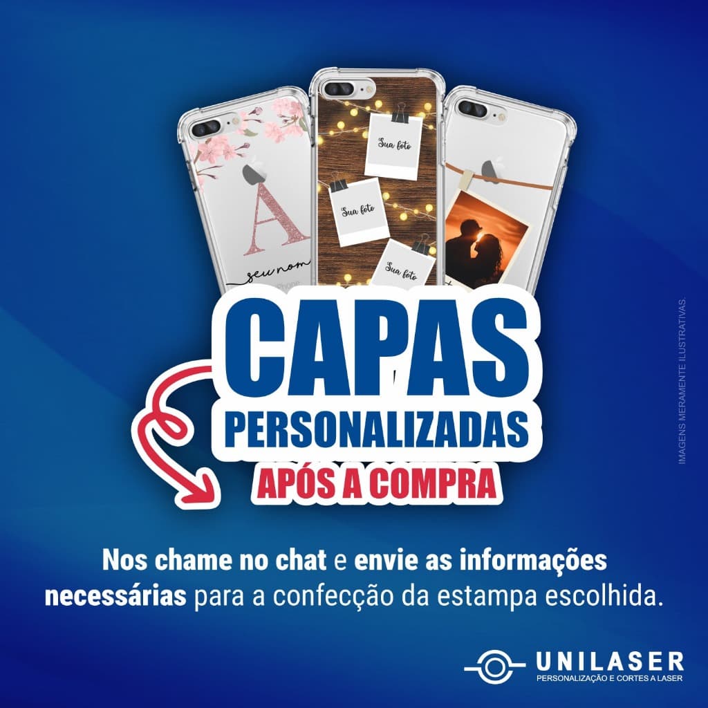 Samsung, Motorola, Apple, Xiaomi Capa Case Capinha Personalizada Com Foto ou Nome Samsung, Motorola, Apple, Xiaomi