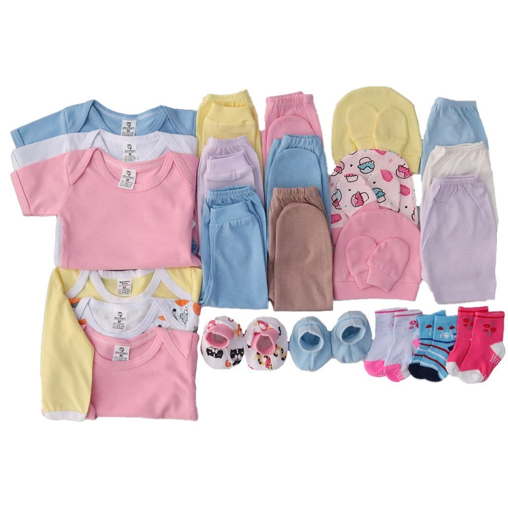 Kit Roupa De Bebe Maternidade 42 Peças Enxoval Body E Mijão