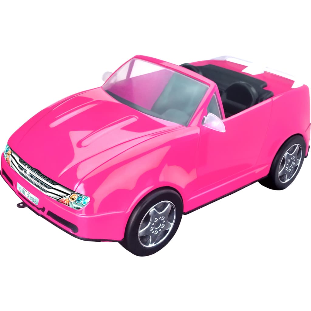 Carro Carrinho Conversível Rosa Para Boneca Grande 37 Cm Presente Meninas Apolo Brinquedos