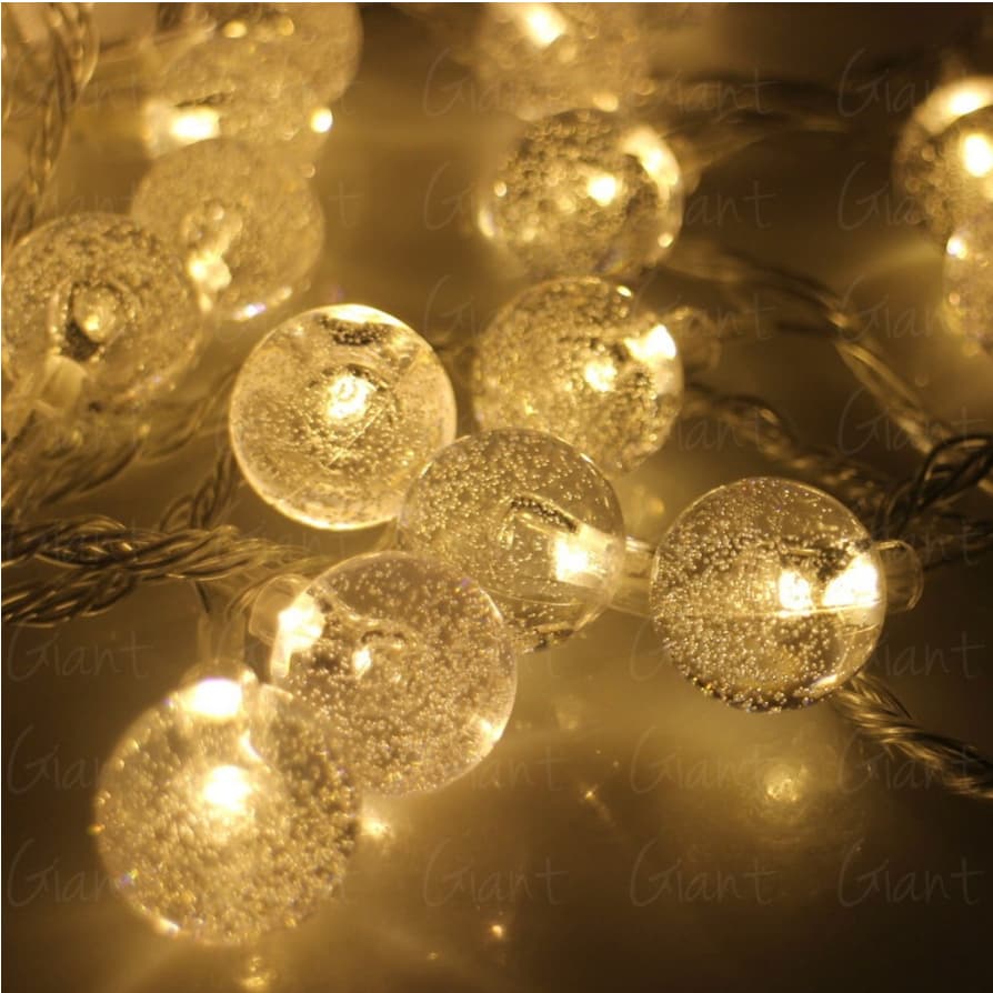 Luminária Cordão Fio De Luz 3M 20 Leds Bolas Bolhas Led Decoração