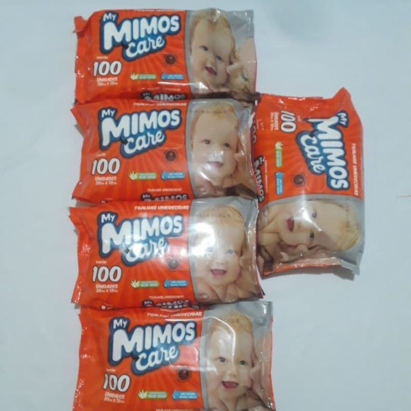 5 Pacotes de Lencinhos Umedecidos Barato My Mimos Care(Total 500 Unidades) - Toalhas Umedecidas | Lenços umedecidos | Lencinhos | cada Pacote com 100 unidades | Tamanho 20cm x 12 cm (Marca My Mimos Care)